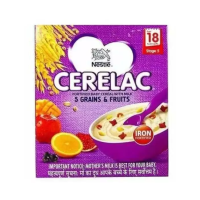 Nestle Cerelac Fortified Baby Cereal with Milk - 5 Grains & Fruits - Stage 5 (From 18 to 24 Months) - 300 gm